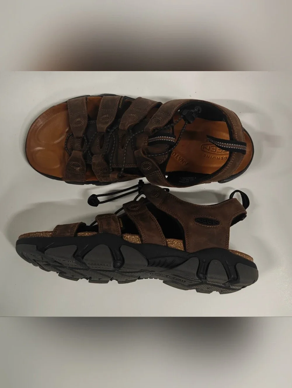 KEEN Daytona II Men’s Sandals Size 11.5 Brown Leather Outdoor Hiking Sport Sanda